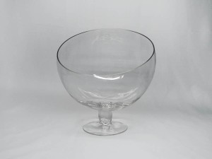 Pedestal glass container