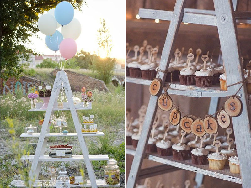 5 Rustic Wedding Ladder Decor Ideas - Quirky Parties