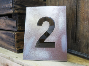 Metal table numbers