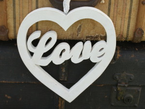 wooden love heart