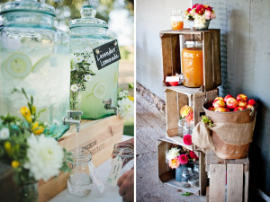 Quirky Parties Rustic Crate Drinks Station