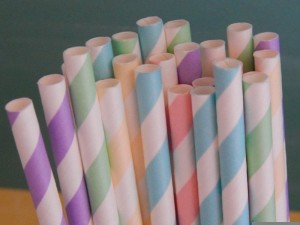 Striped paper straws